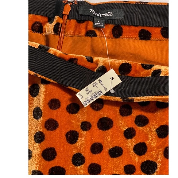 NWT Madewell Velvet Circle Mini Skirt in Leopard Dot - size 6 - Picture 11 of 11